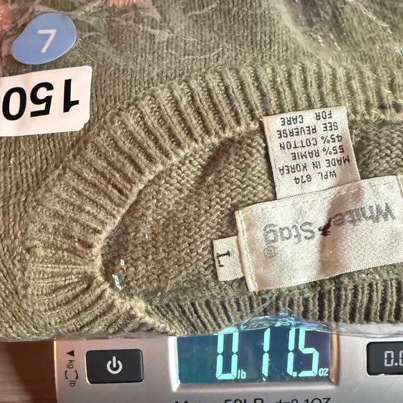 VTG White Stag Women Large Green Knit‎ Sweater Macrame Quirky GrannyCore Casual - Picture 7 of 7